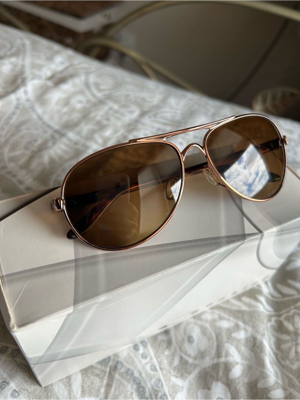 Oakley Tiebreaker Rose Gold Aviator Sunglasses - Picture 4 of 4